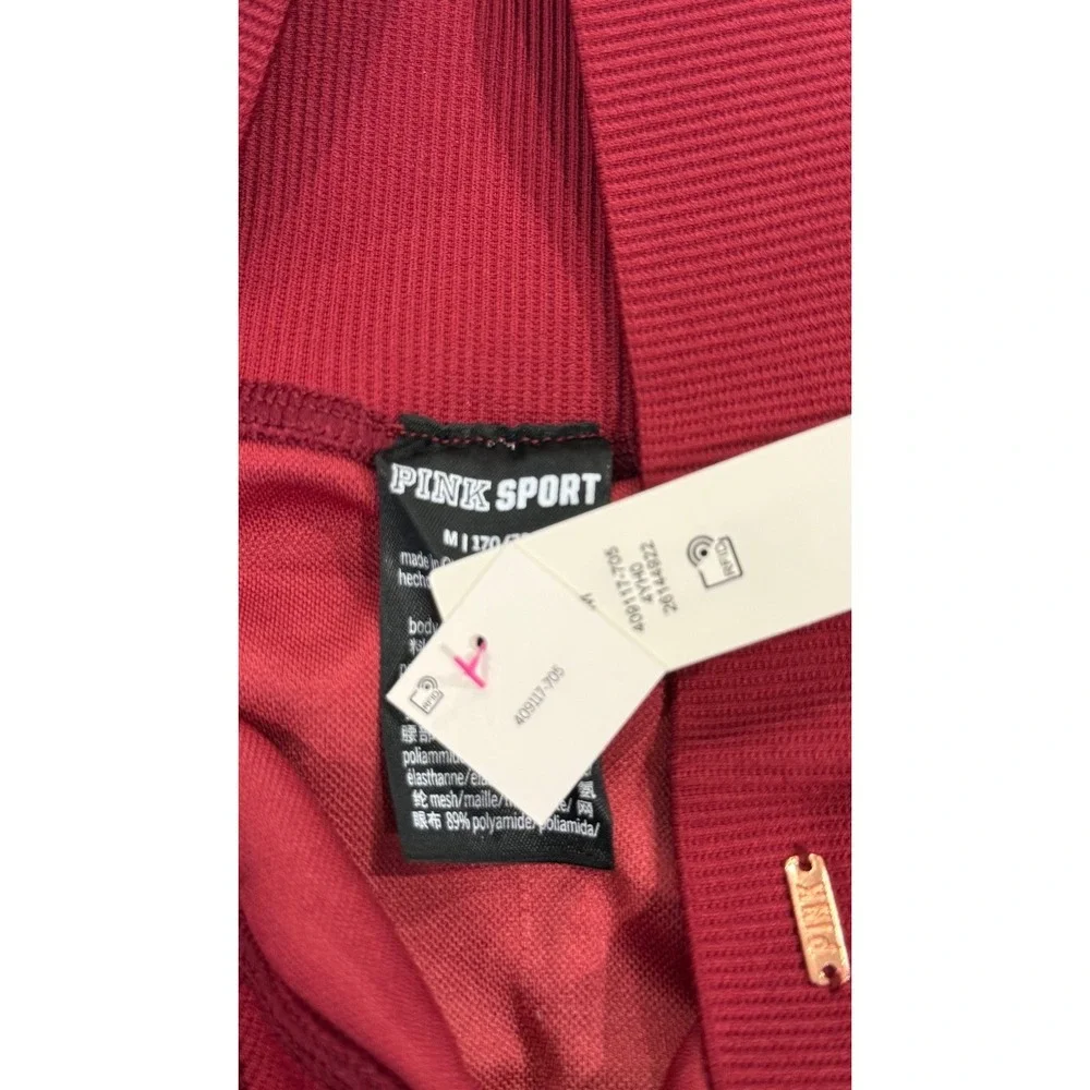 Victoria's Secret PINK Stretch Activewear Legging Shorts Ombre Red; Medium NWT